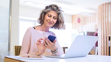 Woman at computer